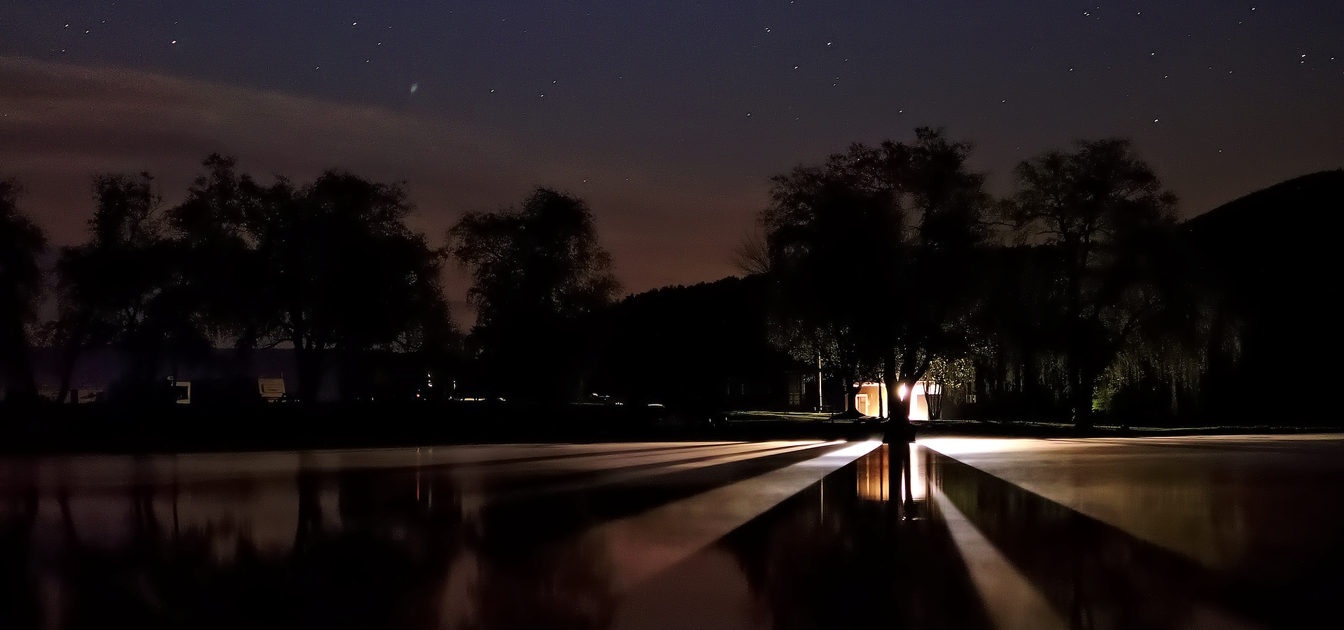 Lights over the pond